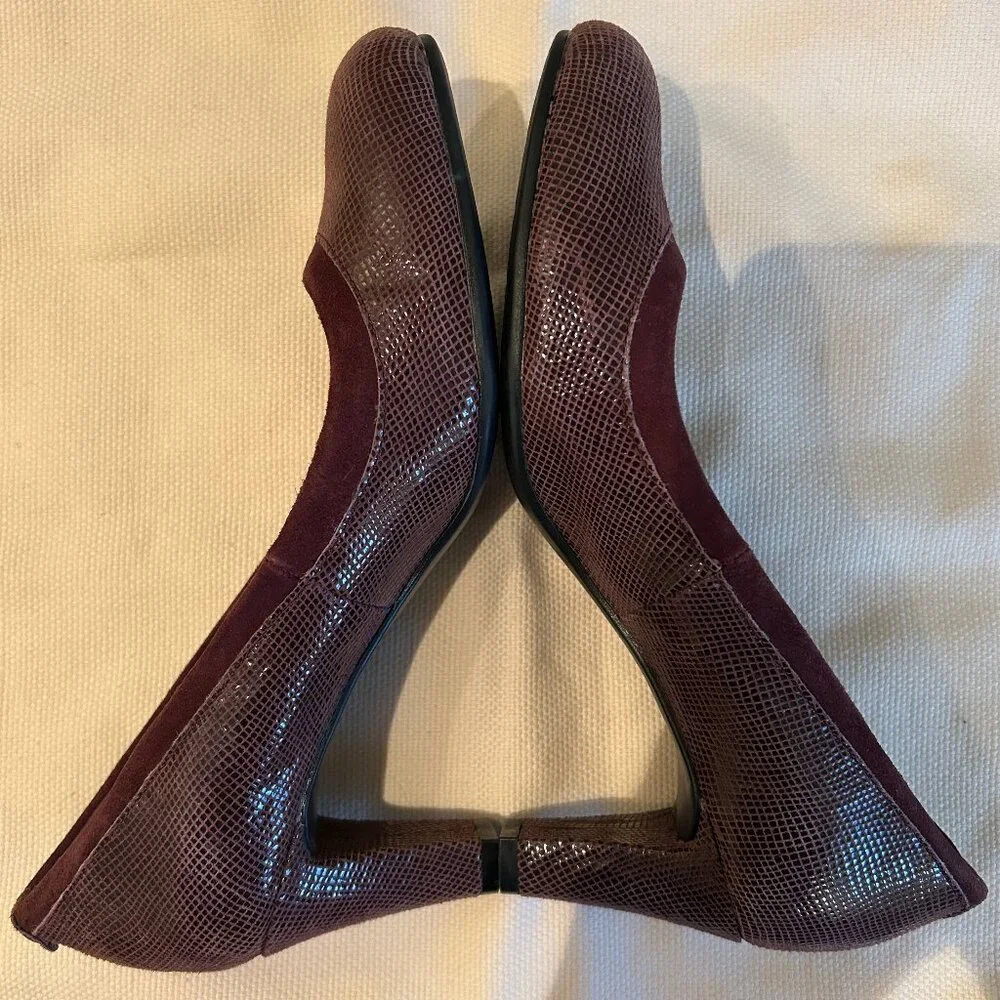 NEW (NWOT) Easy Spirit Airey burgundy leather pumps sz 7